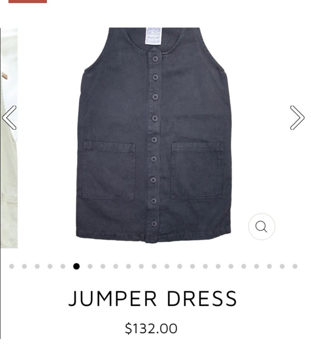 Jungmaven Jumper Dress in Diesel Gray Button-Front Closure Womens Size: S